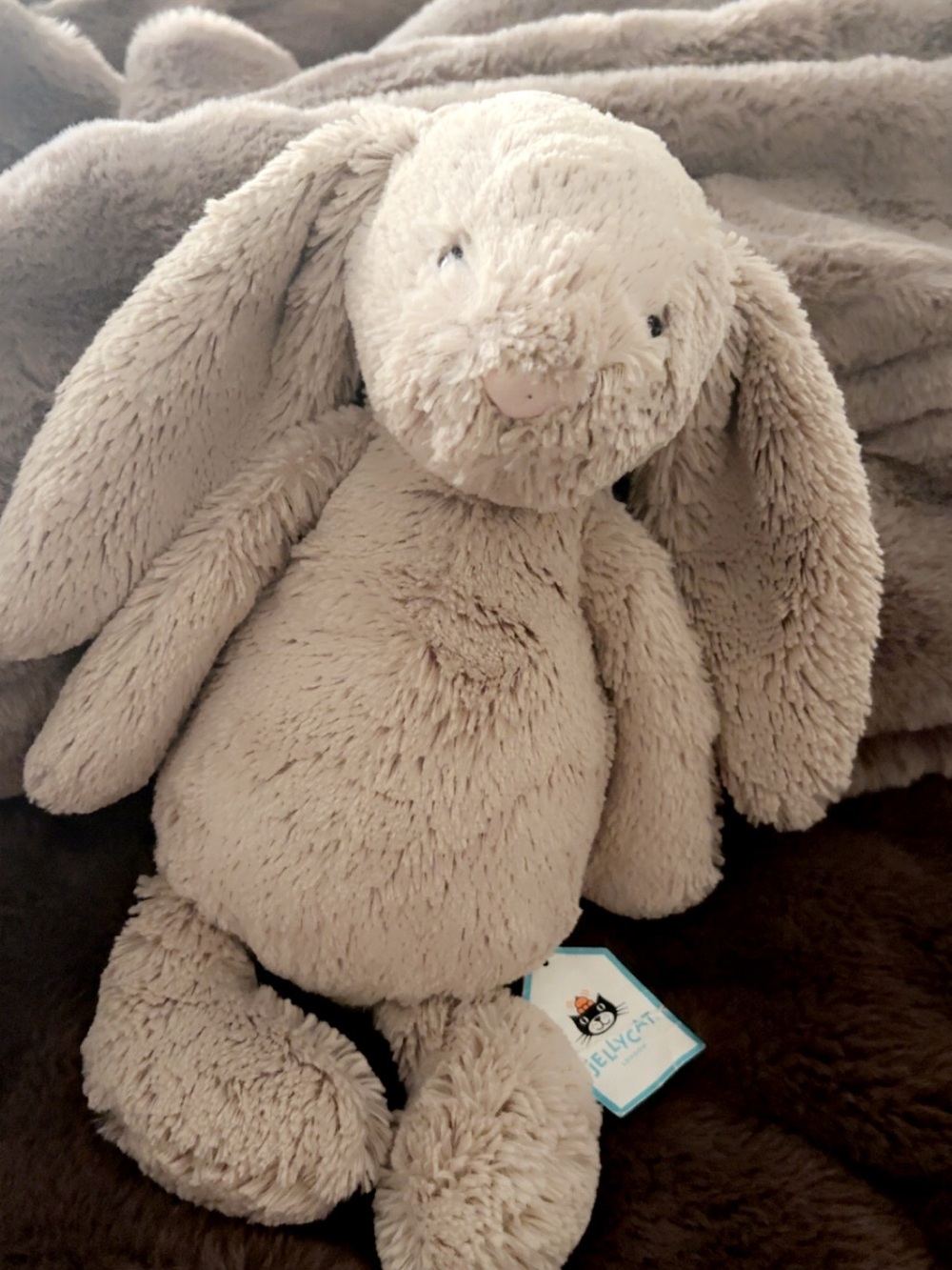 Jellycat Beige Plush Bunny with Long Ears